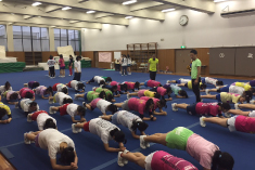 過去全国優勝の強豪校、梅花高校チアリーディング部トレーナー担当